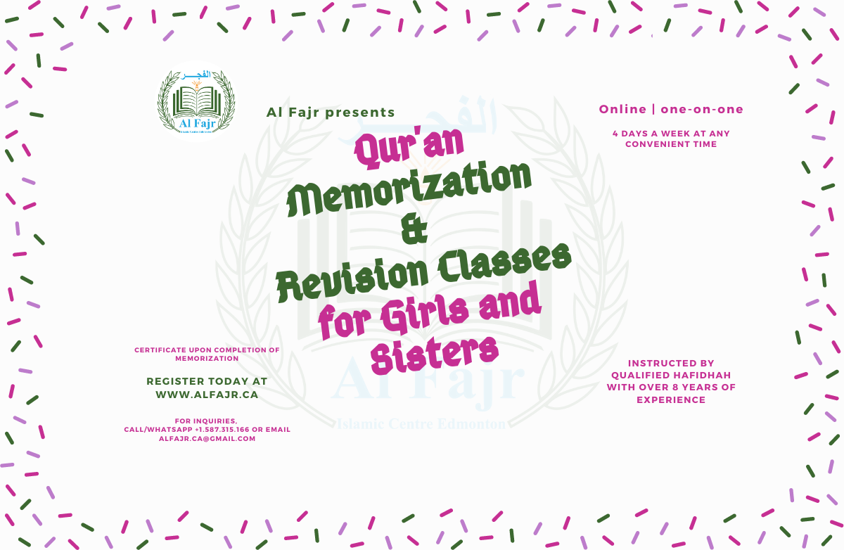 Qur’an Memorization  &  Revision Class for Girls and Sisters